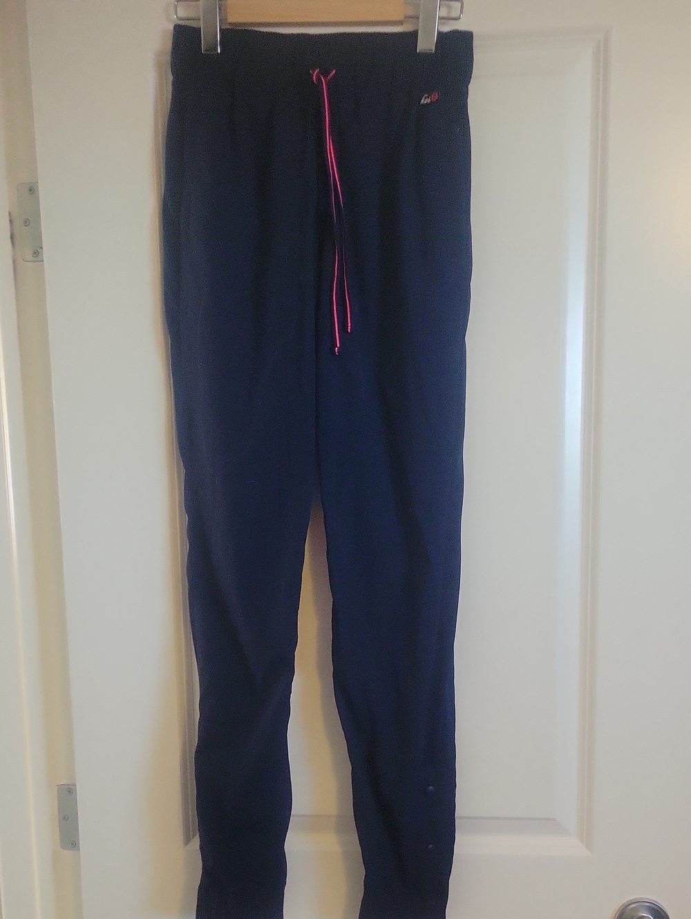 Koi SCRUB Navy Blue Drawstring Jogger Pants with Pink Accent